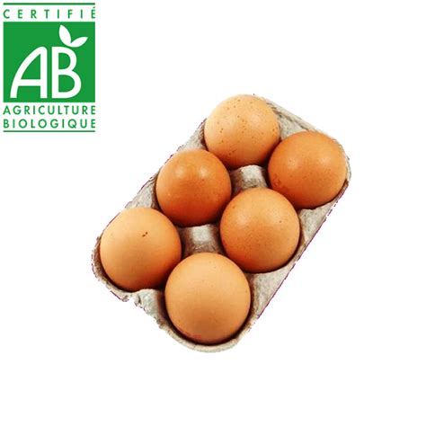 6 oeufs bio de plein air