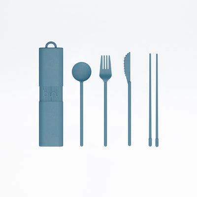 Couverts réutilisables Bini Bleu