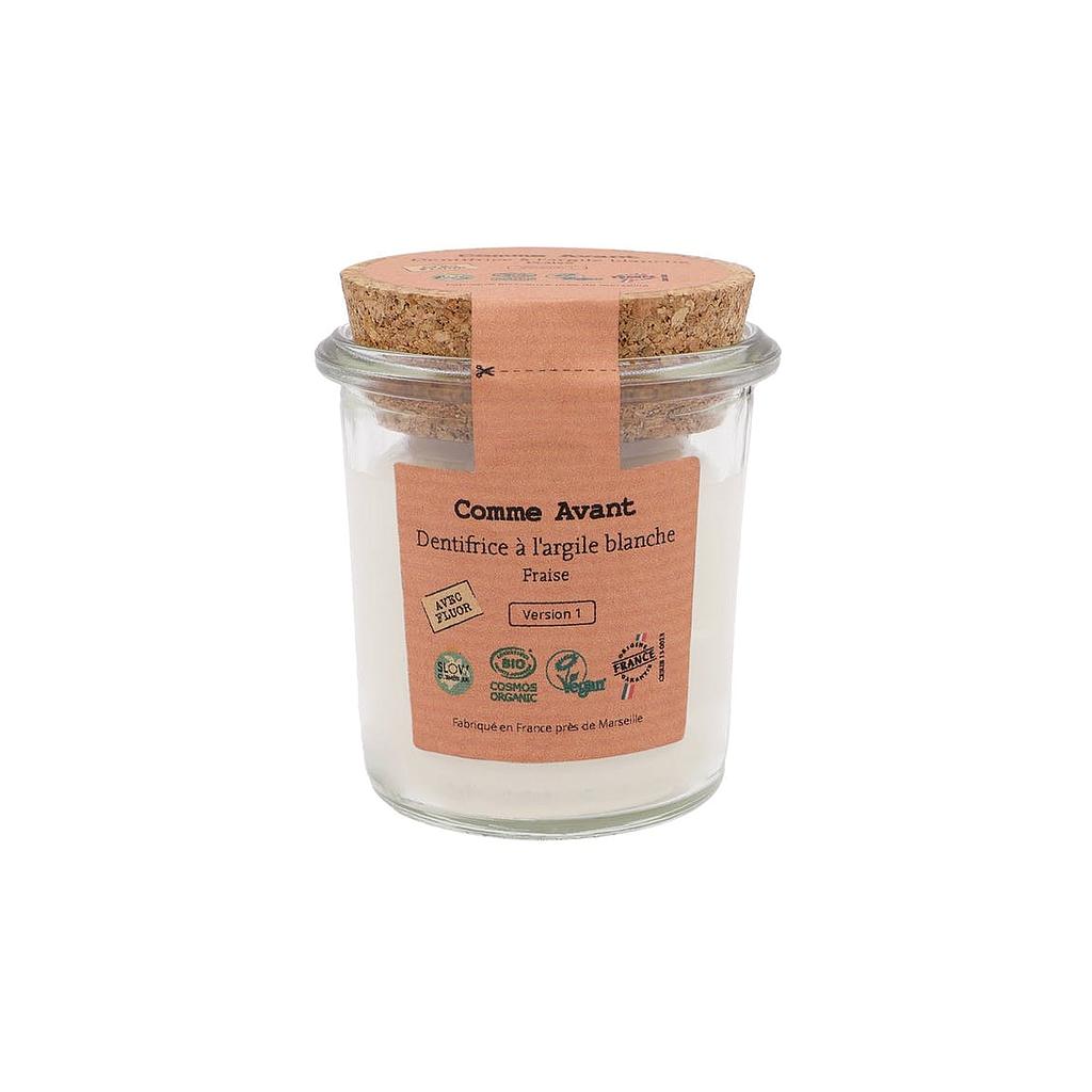 Dentifrice à l'argile blanche avec fluor Fraise Comme Avant 90ml