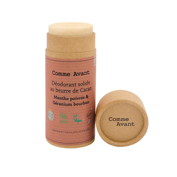 Déodorant solide géranium bourbon et menthe poivrée 60g Comme Avant